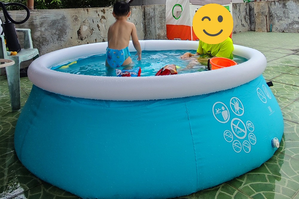 Intex Pool (6 ft) with FREE chlorine dispenser + chlorine tablets