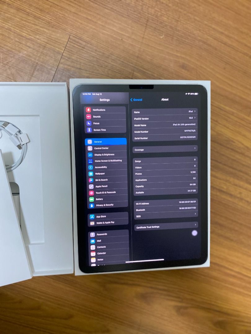iPad Air 4th generation + Apple pencil 2nd generation (WiFi only