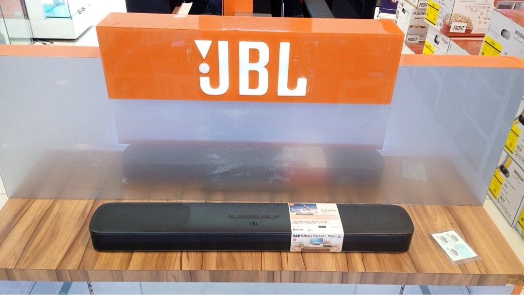 JBL SOUND BAR AND PARTY BOX SPEAKER (Category: Soundbars, Speakers & Amplifiers) located in Quezon City. Submitted by maryann5721 (Listing ID 1259712113, Image 3). Description: Jbl soundbar and party box BAR5.0 MULTIBEAM SRP 26,999 Cash 23,200 BAR 5.1 CHANNEL 4K SRP 42,999 Cash 36,700 BAR2.1 DEEP BASS SRP 19,999 Cash 17,300 BOOMBOX3 SRP 29,999 Cash 25,600 BOOMBOX 2 SRP 23,999 Cash 20,600 Party box encore essential Srp 16,999 Cash 14,700 Partybox 