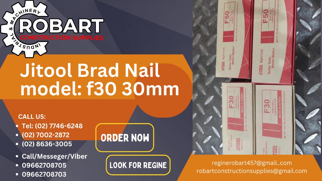Jitool Brad Nail model f30 30mm, Commercial & Industrial, Construction