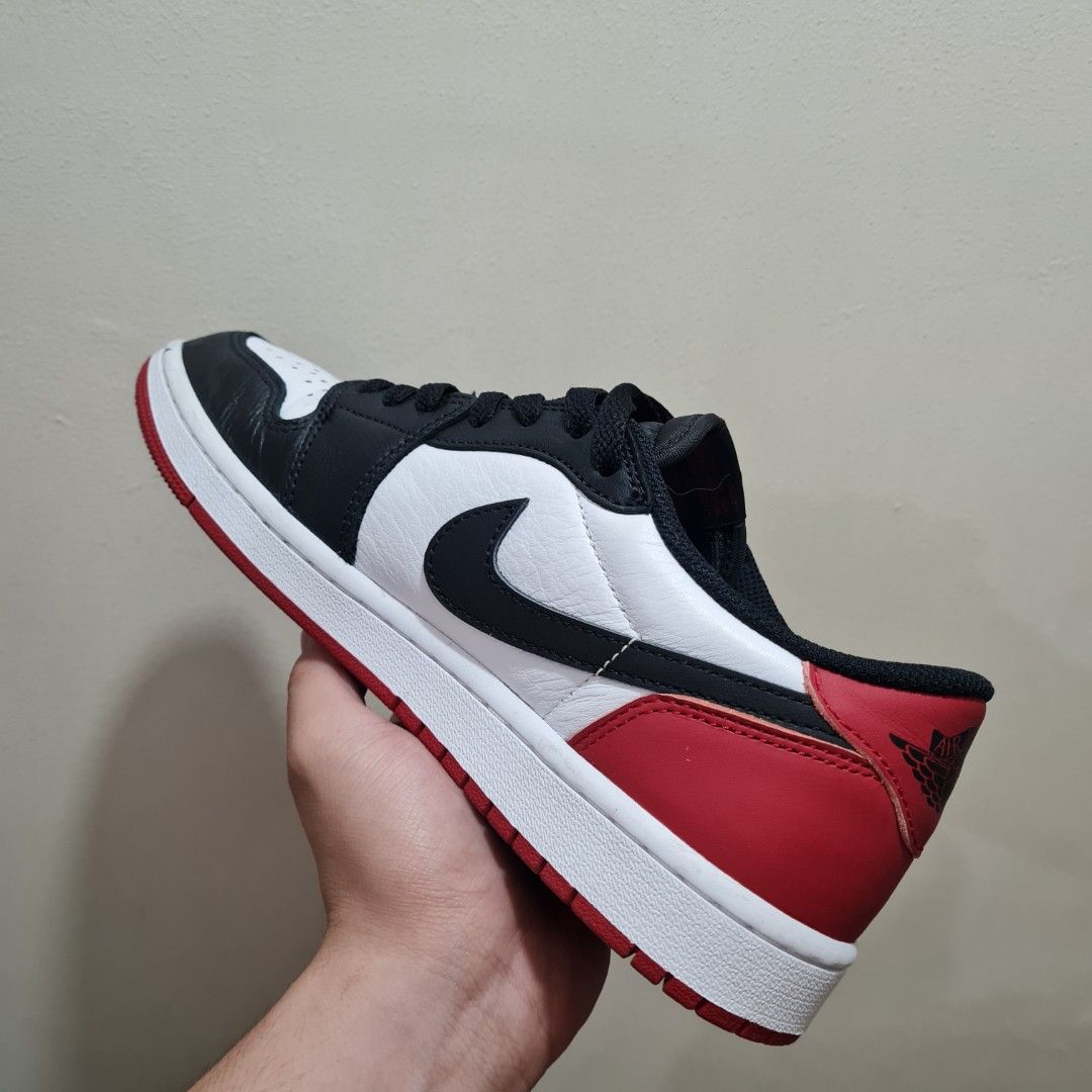low top jordan 1 black toe