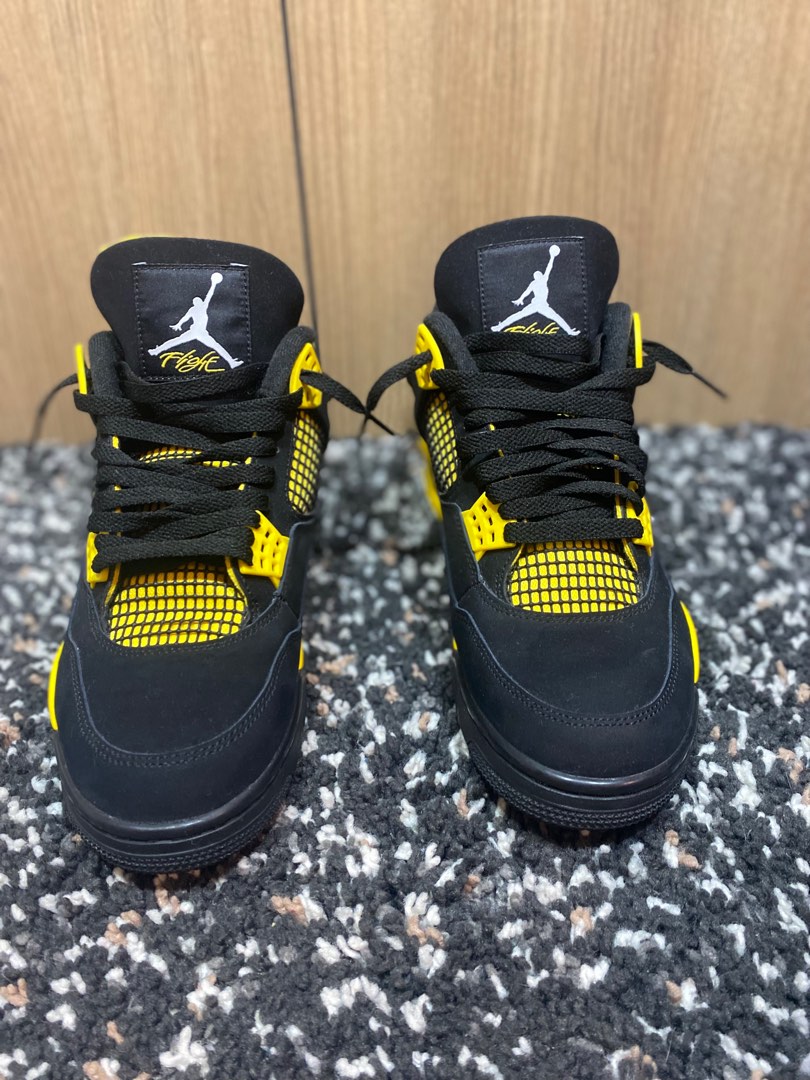 Jordan 4 Yellow Thunder Luxury Sneakers Footwear on Carousell
