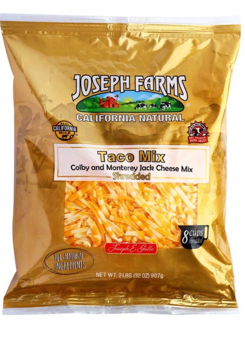 Joseph Farms Shredded Colby & Monterey Jack Cheese Mix 907 g, Food