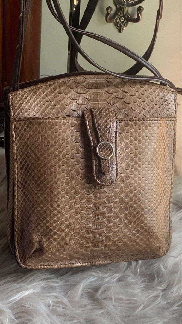 JRA bag (Category: Luxury Bags & Wallets) located in Malolos. Submitted by flapnbloom.ph (Listing ID 1259757934, Image 3). Description: Authentic JRA in python skin leather MOP: Bank transfer/GCash Pm for inquiries.