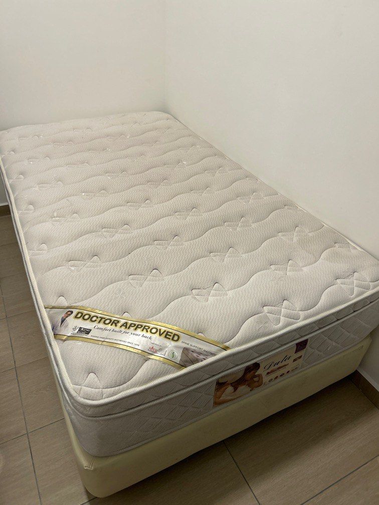 King Koil super single mattress & divan set (also King Koil), Furniture