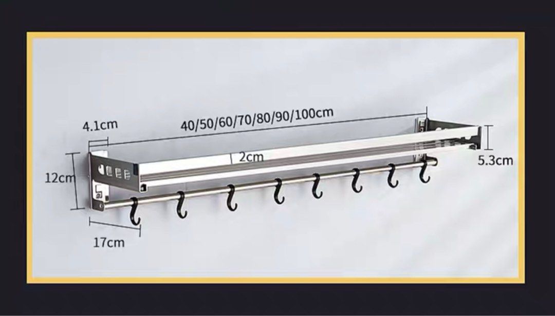 Dimension space 304 stainless steel double-layer wall-mounted dish rack  drain rack kitchen rack hanging