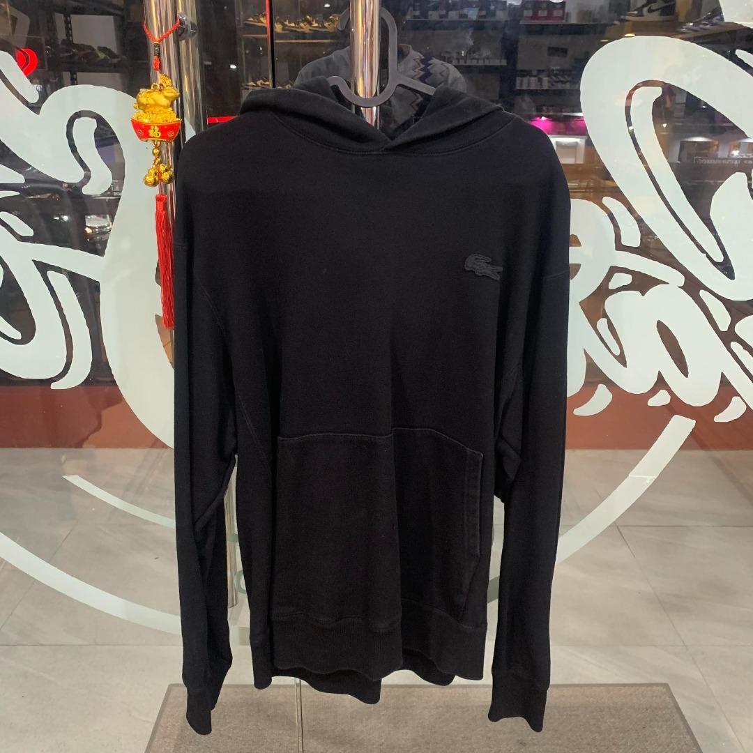 LACOSTE MASTERMIND JAPAN BLACK HOODIE ( USED, UNISEX ) MEDIUM, Men's Fashion, Tops & Sets