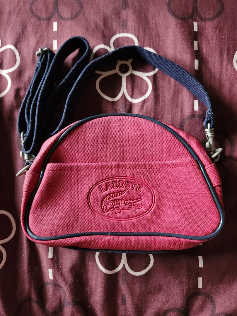Lacoste Sling Bag Red Navy Men s Fashion Bags Sling Bags on Carousell