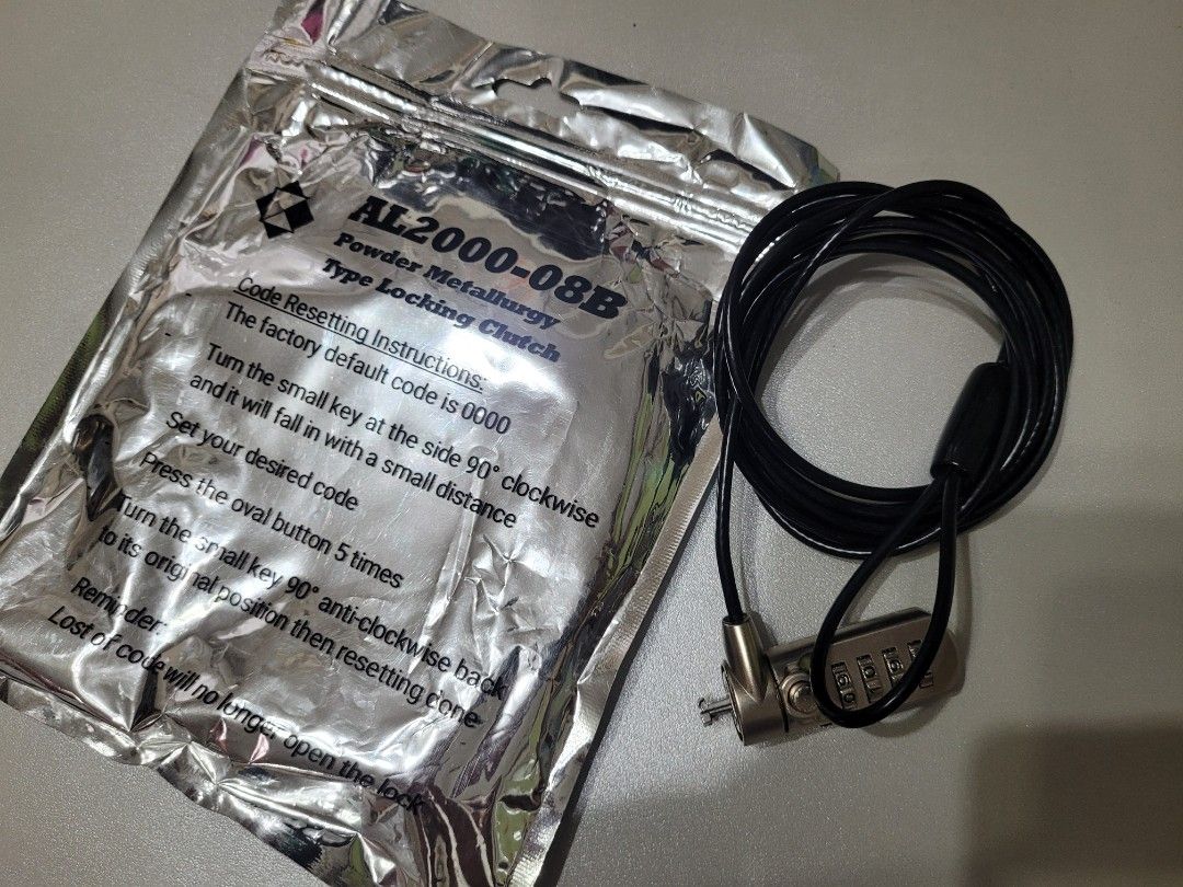 Laptop cable lock - AL2000 08B Model (Category: Cables & Adaptors) located in Taguig. Submitted by ryanrye23 (Listing ID 1259677933, Image 2). Description: Laptop cable lock - AL2000 08B Model Taguig area/pickup or shipping.