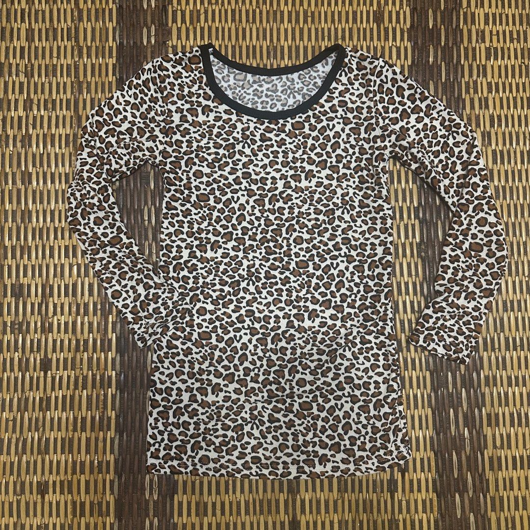 Leopard Tops, Women's Fashion, Tops, Shirts on Carousell