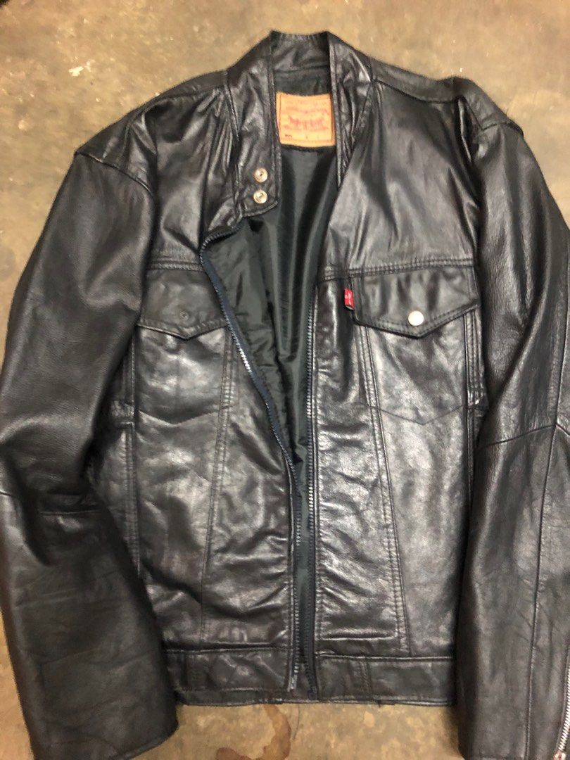 Levi's buffalo leather jacket discount