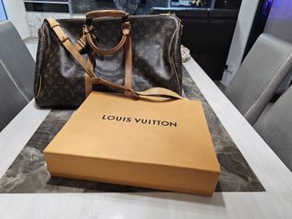One of a kind Keepall 45 in croc skin. #louisvuitton #lv