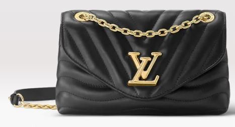 Preloved Louis Vuitton Black Quilted Leather New Wave Chain Bag CQ7XRQV 100223