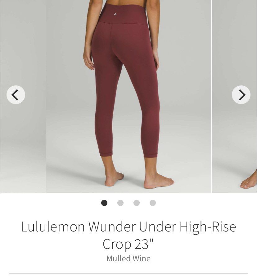 Lululemon Wunder Under High-Rise Tight 25 Chianti Sz 4, Women's Fashion,  Bottoms, Jeans & Leggings on Carousell