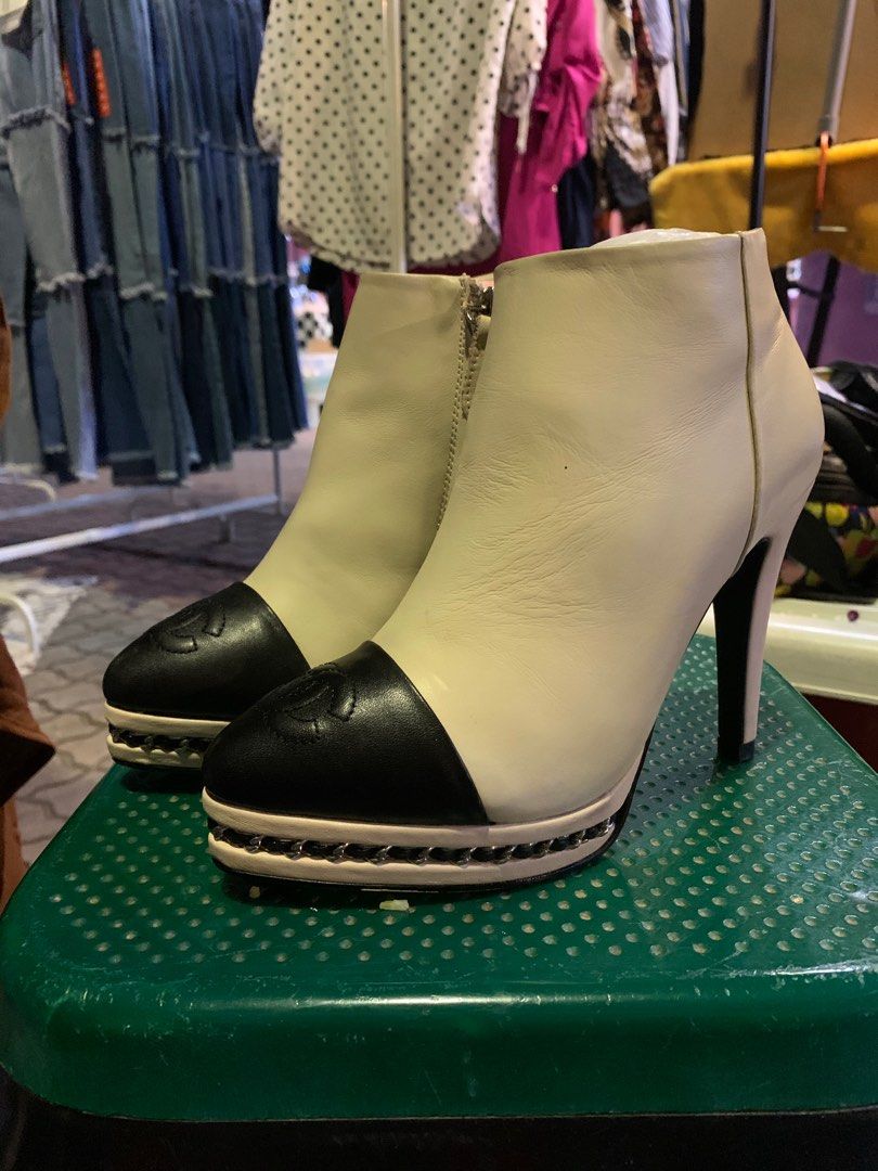 LUXURY CHANEL BEIGE BOOTS BOOTIES