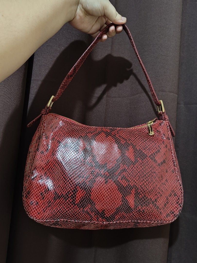 Michael kors red deals snakeskin bag