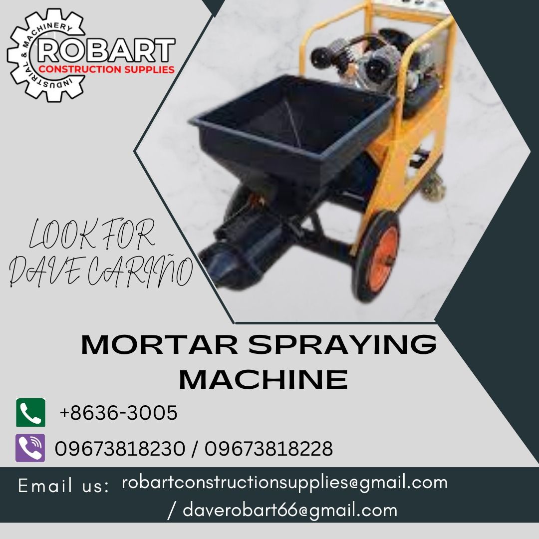 MORTAR SPRAYING MACHINE, Commercial & Industrial, Construction Tools ...