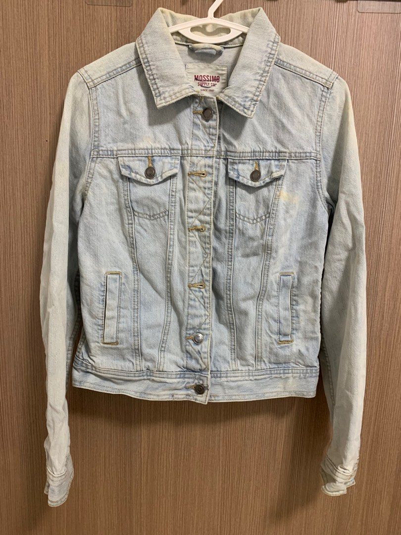 Mossimo Distressed Denim Jacket Women s Fashion Coats Jackets and Outerwear on Carousell