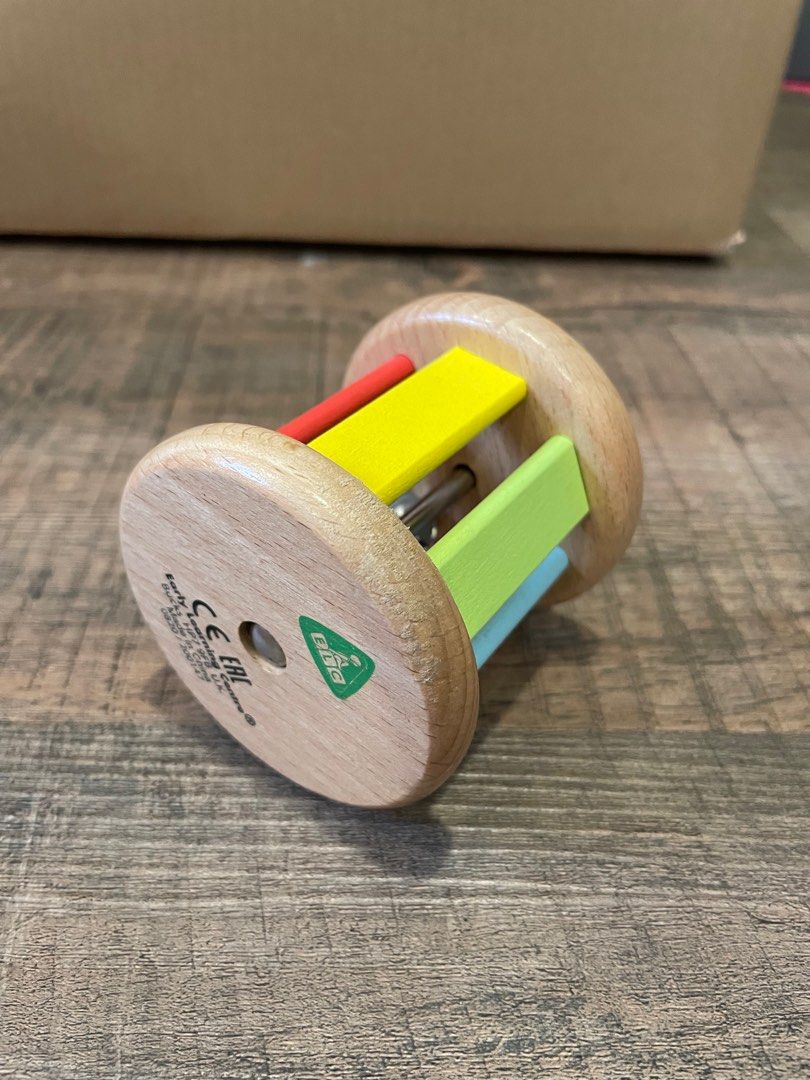 Early Learning Centre Wooden Jingle and Roll Rattle