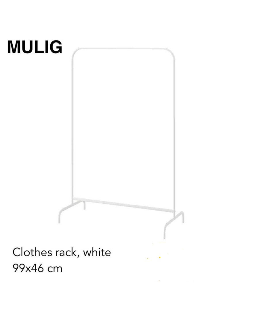 MULIG Clothes rack, white, 99x46 cm - IKEA