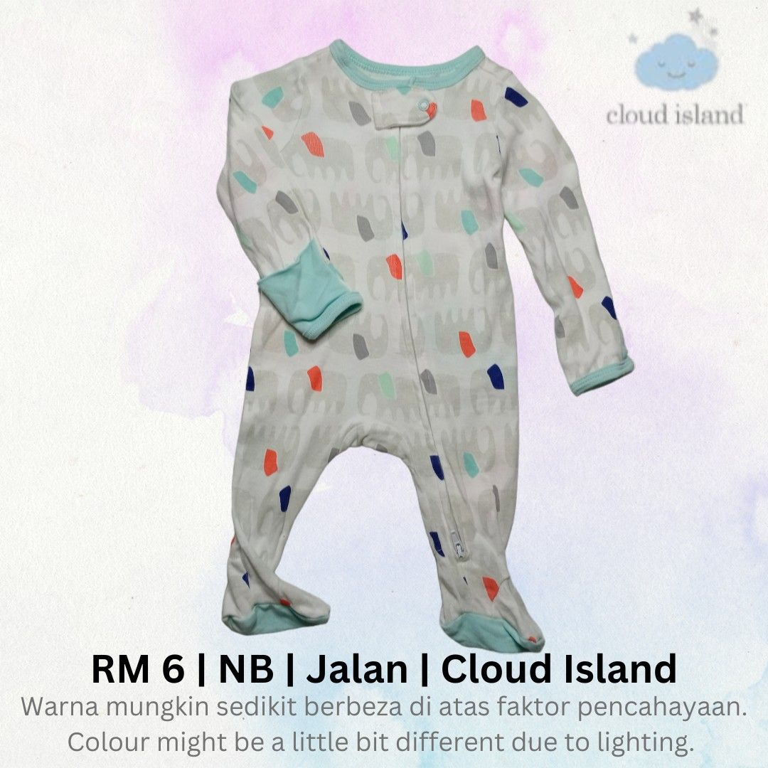 Cloud island zipper onesie clearance