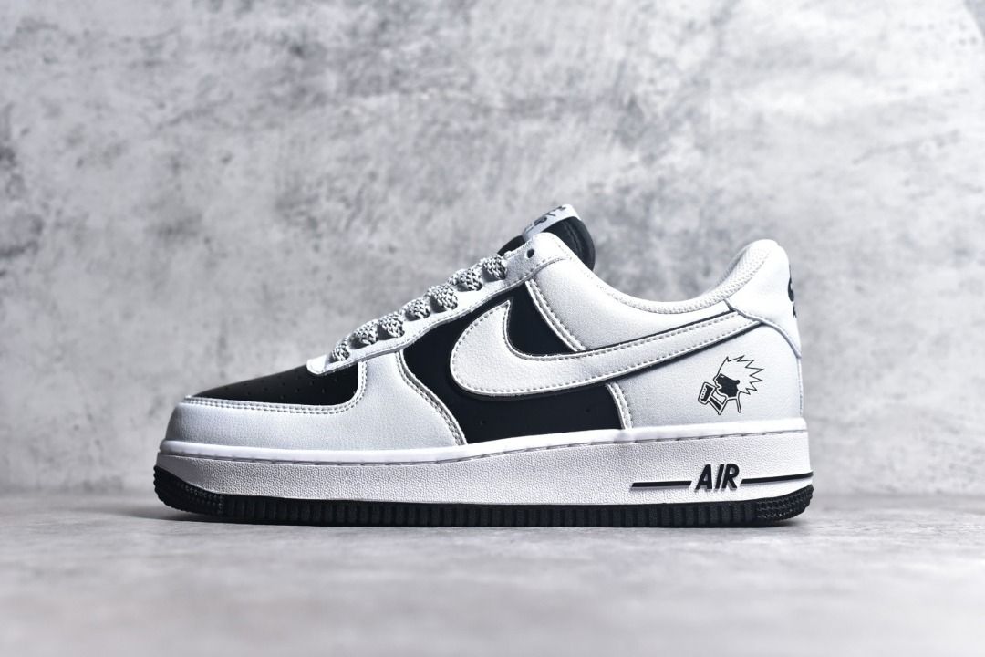 Nike air force low white black store