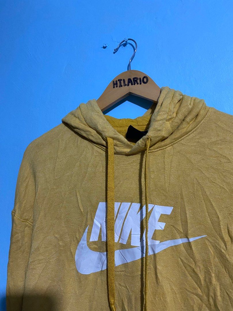 Nike Mustard Yellow Hoodie, Men's Fashion, Tops & Sets, Hoodies on