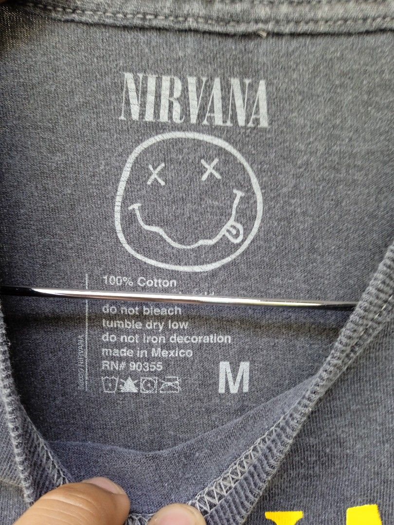 Nirvana (Category: Tshirts & Polo Shirts ) located in Cavite. Submitted by size_dimes (Listing ID 1259613813, Image 3). Description: modern nirvana size M 18 x 27 no flaws.