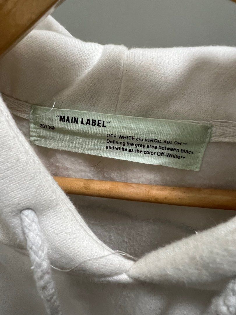 Off White Hoodie Men s Fashion Activewear on Carousell