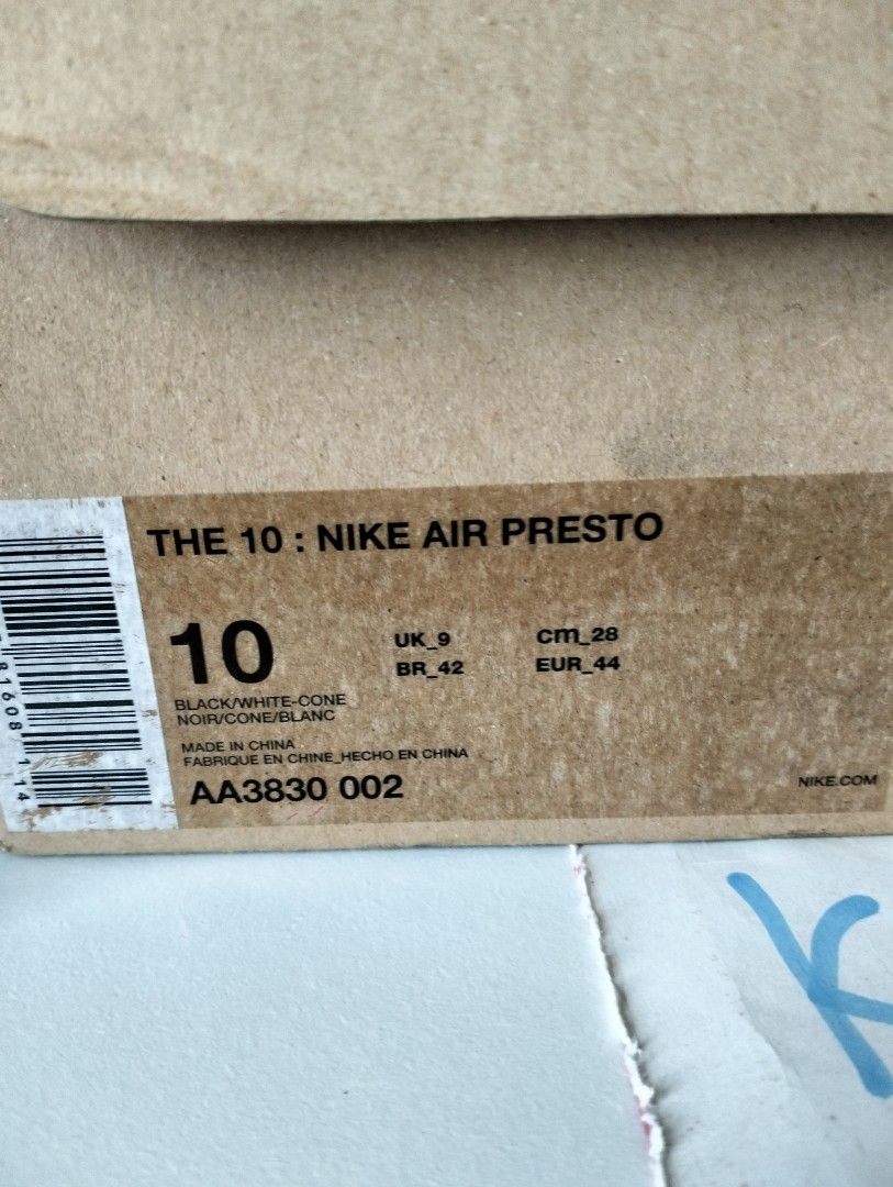 Off white nike presto 2.0 black