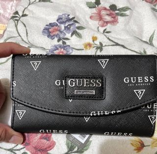 Guess Factory Meade Logo Zip Wallet in Red