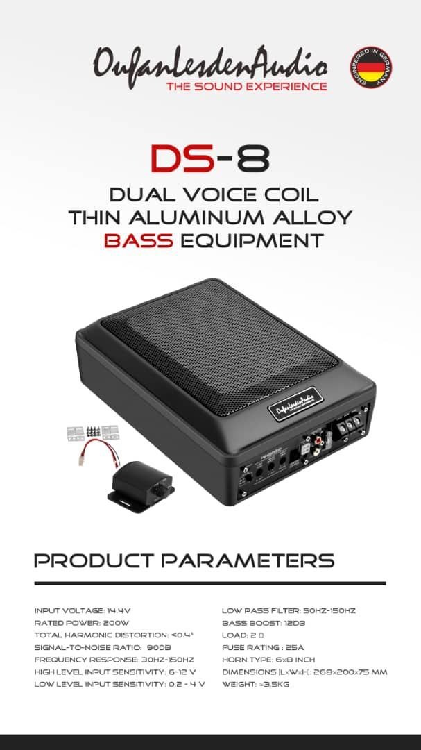 Ousail DS8 active subwoofer bass boost, Car Accessories, Accessories on Carousell