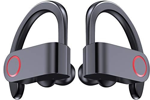 Wireless earbuds with store over ear hook
