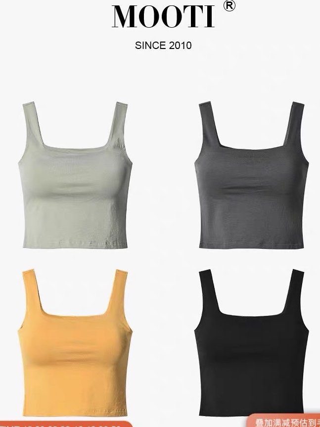 Padded tank top - cotton, Women's Fashion, Tops, Sleeveless on