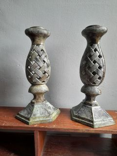 Pair of Patina Candle holder