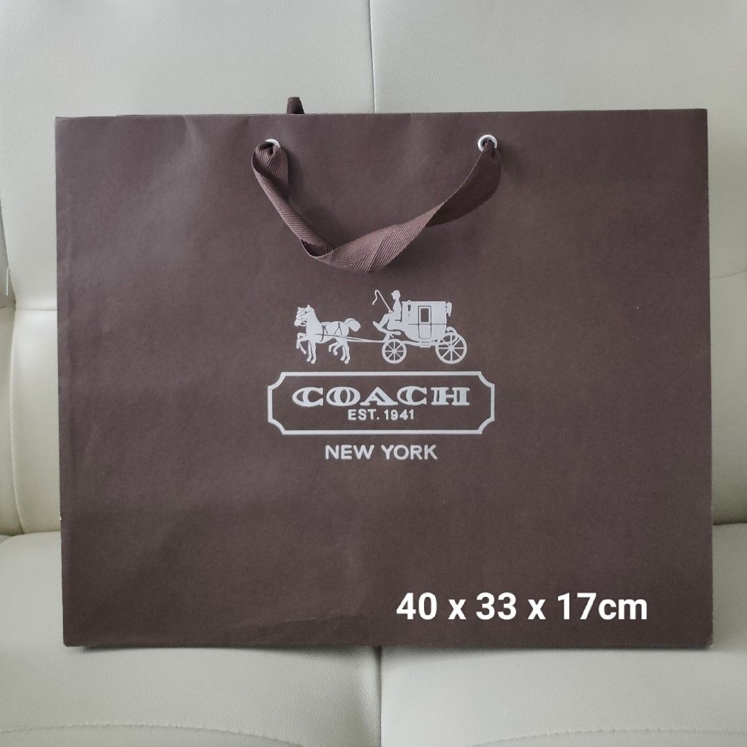 Paperbag Coach large original paper bag coach asli