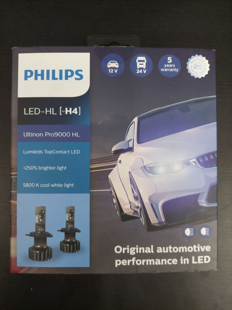 Philips Ultinon Pro9000 H4 Led high end led bulb, Car Accessories,  Electronics  Lights on Carousell