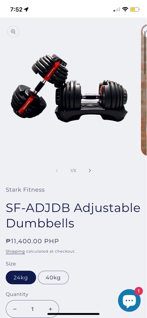 Stark Fitness Adjustable Dumbbells