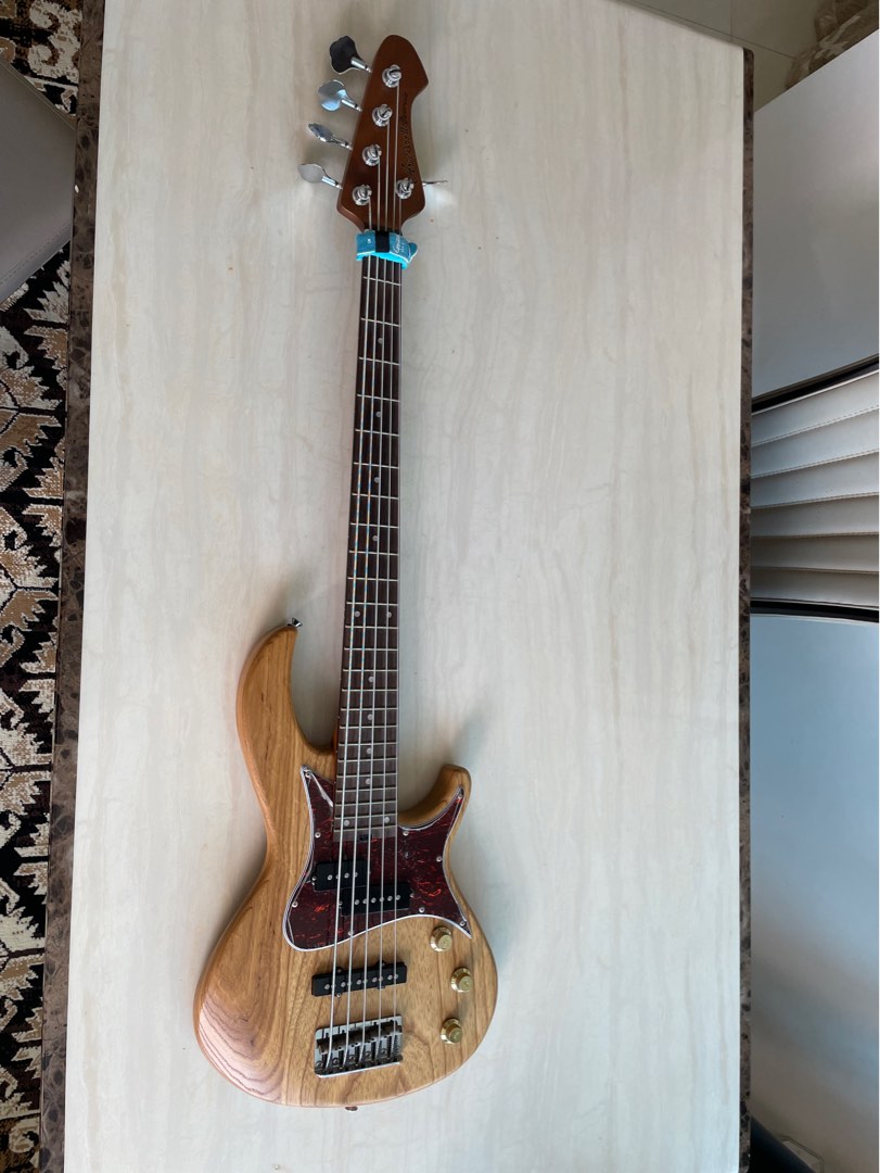 *PRELOVED* Aria pro II Detroit 5 string bass guitar, Hobbies & Toys