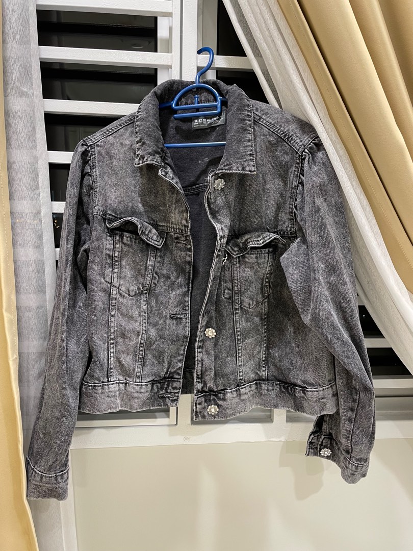 Primark denim jacket black best sale