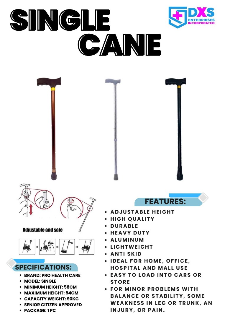PROHEALTH SINGLE CANE, Health & Nutrition, Medical Supplies & Tools on
