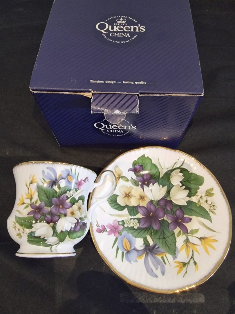 Queen's Staffordshire Fine Bone China teacup and saucer set, Furniture