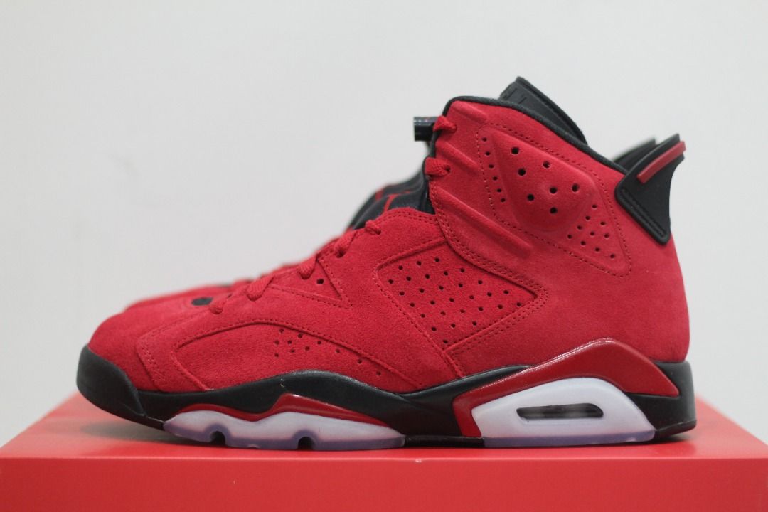Jordan 6 online red suede