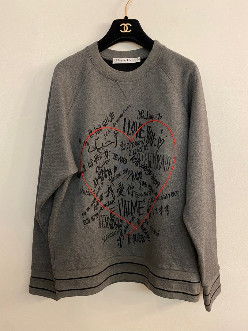 Christian dior grey sweatshirt top