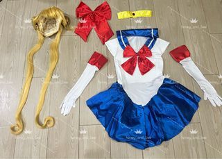 Sailor Moon Cosplay Anime Costume Dress Wig Accessories Set