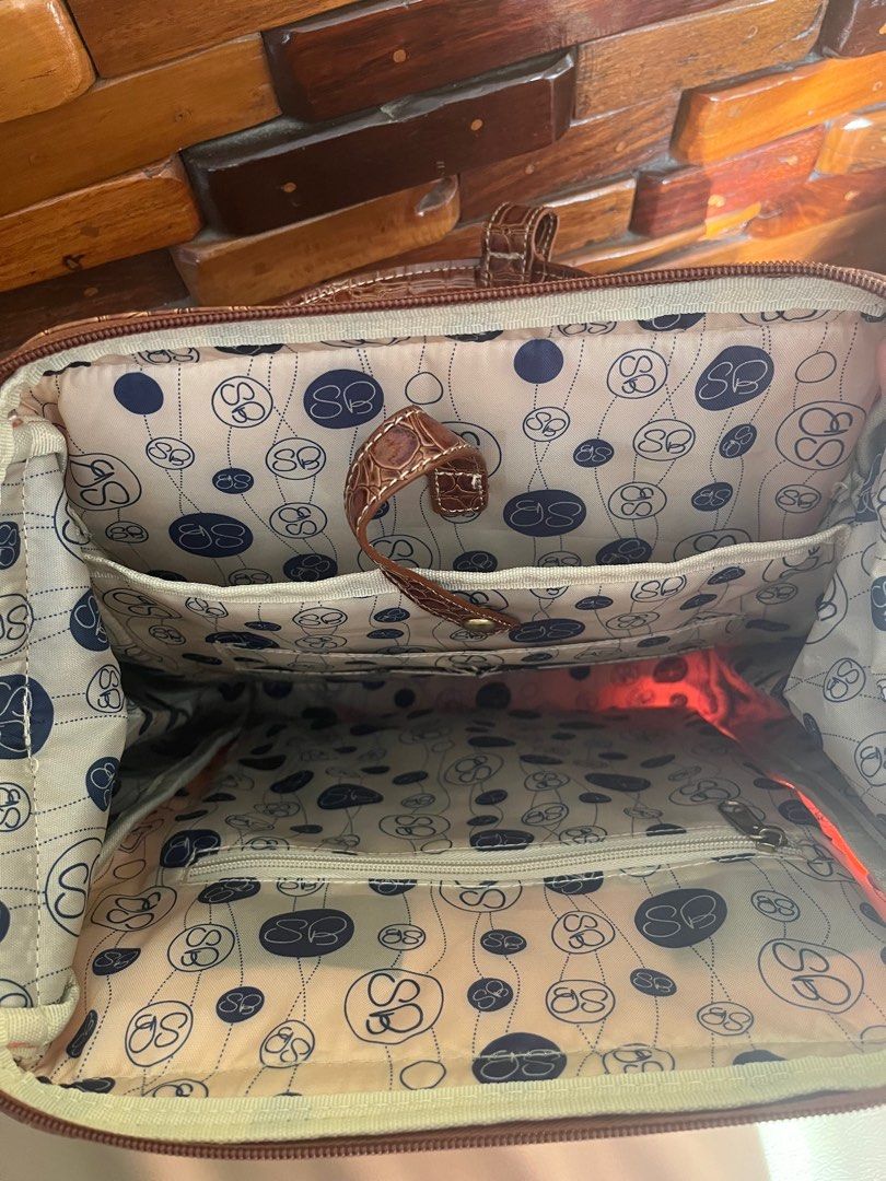 Samantha Brown Python Embossed Backpack, Women's Fashion, Bags ...