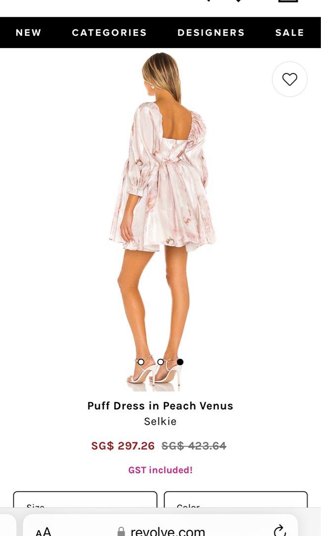 Venus peach dress top