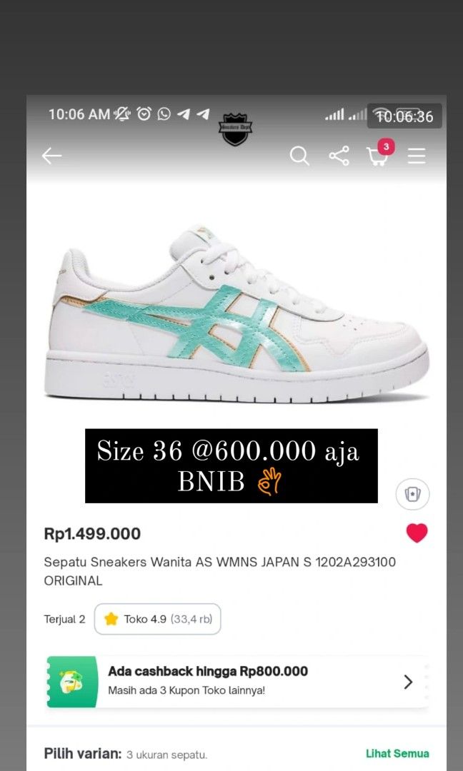 Sepatu Vans wanita size 36 Fesyen Wanita Sepatu di Carousell