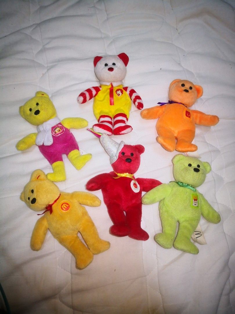 SET COMBO MCDONALDS TY TEENIE BEANIE BABIES HAPPY MEAL 2004