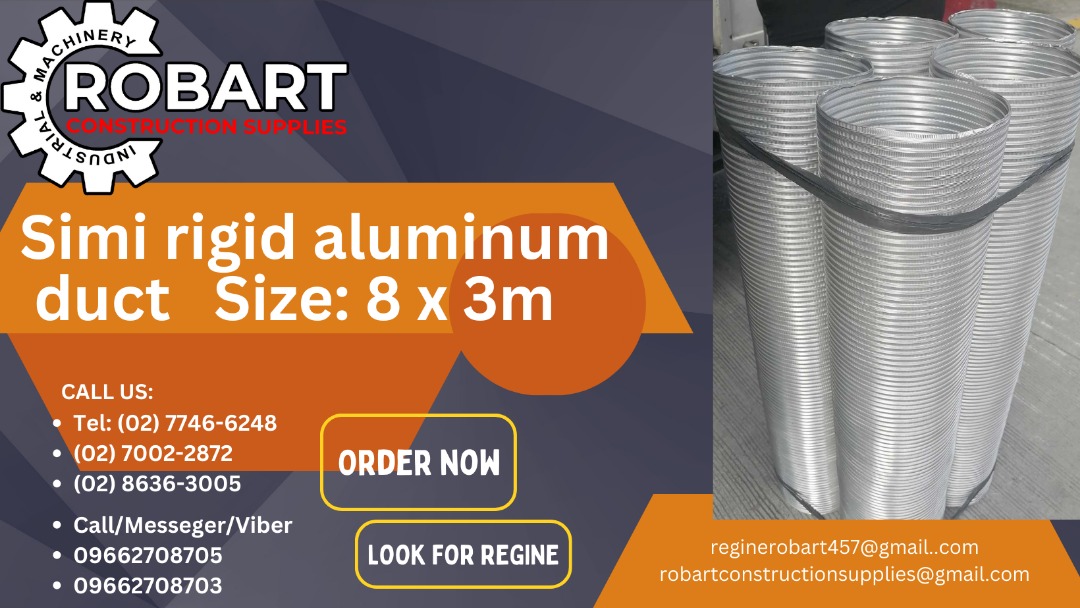 Simi rigid aluminum duct Size: 8 x 3m, Commercial & Industrial ...